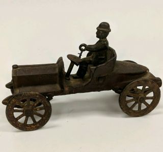 Antique Early Kenton? Cast Iron Toy Car Horseless Carriage