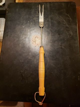 Vintage Wood Handle Grilling Bbq Fork