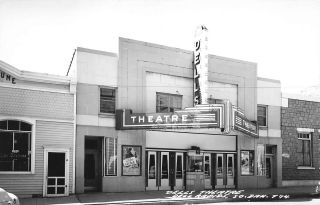 Vintage Rppc Dells Movie Theatre Dells Rapids South Dakota " The 13th Letter "