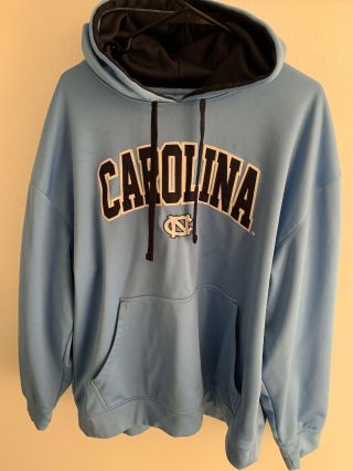 North Carolina Tar Heals Hoodie By Champion - Size Xl Blue Vintage Sweatshirt