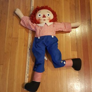Vintage Raggedy Andy Doll 30” Knickerbockers Johnny Gruelles Own 1948 - 1965