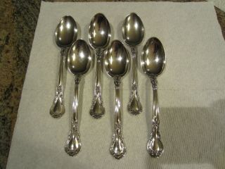 Gorham Chantilly Sterling Teaspoons (set Of 6) (5 3/4 ") (old Mark) No Mono