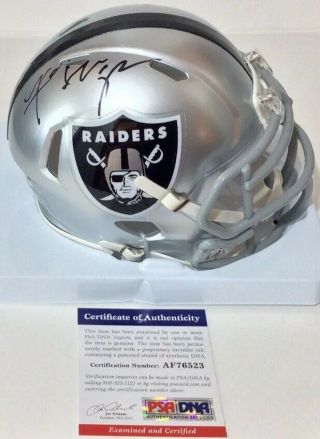 Khalil Mack Signed Autographed Oakland Raiders Speed Mini Helmet Psa/dna