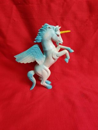Vintage Imperial Toys Hong Kong Baby Blue Unicorn Pegasus Horse Rare