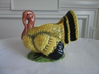 Vintage Napco Thanksgiving Turkey Planter,  Centerpiece,  Or Holder