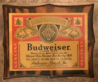 Budweiser Wooden Bar Sign / Pub Sign / Man Cave Vintage Budweiser Collectable