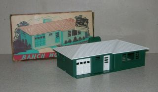 Vintage Plasticville Rh - 1 Ranch House Kit With Box.