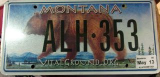 Explore Montana Grizzly License Vital.  Org Ground.  Org Alh 353 2