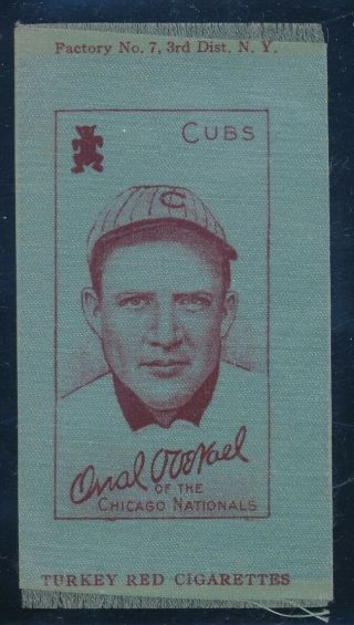 1911 S74 Colored Silks - Orval Overall (chicago Cubs) Blue Tough Issue