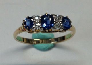 18ct Antique,  Sapphire And Diamond Ring
