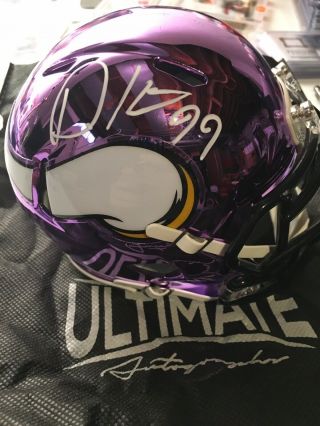 Danielle Hunter Signed Autographed Minnesota Vikings Chrome Mini Helmet Jsa