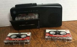 Vintage Ge Microcassette Tape Recorder 3 - 5371 General Electric Dual Tape Speed