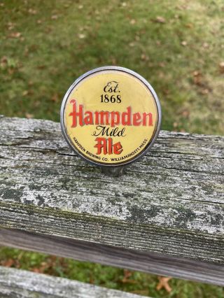 Vintage Hampden Mild Ale Beer Ball Knob Tap Handle,  Brewing Willimansett Ma