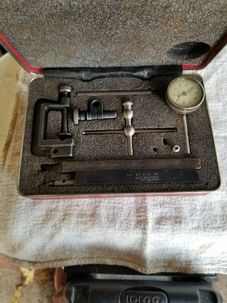 Vintage Starrett No.  196 Dial Indicator Set In Case
