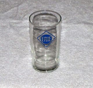Vtg Erie Railroad Diamond Logo 12 Oz Drinking Glass