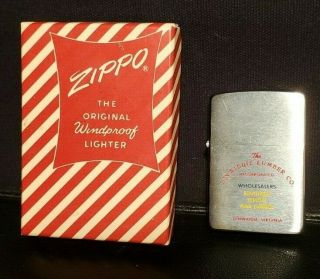 Vintage Dinwiddie Lumber Co Inc.  Virginia Zippo Lighter