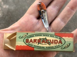 Vintage Florida Barracuda Reflecto Spoon No.  1 With Box