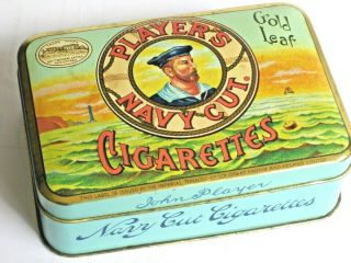 Players Navy Cut Cigarette Box Tobacco Hinged Lid