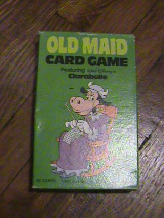 Vintage 1981 Walt Disney Old Maid Card Game Complete Clarabelle Dumbo Chip Dale
