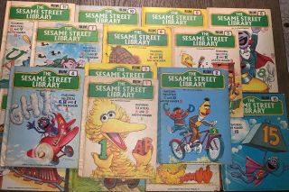 The Sesame Street Library Vintage 1978 Full Set Of 15 Hardcover Children’s Books