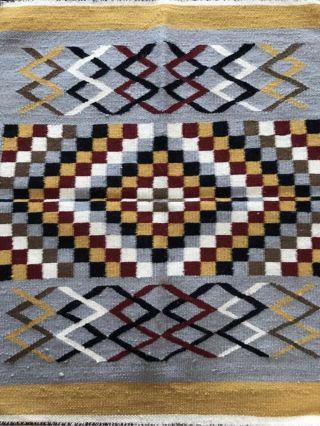 Vintage Tightly Woven Navajo Rug Or Saddle Blanket