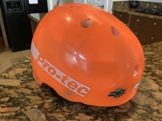 True Vintage Old School 1980s Rare Protec Orange Skateboard Helmet