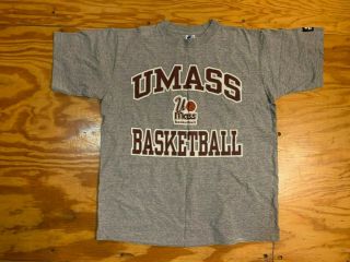 Vintage Starter Umass Basketball T - Shirt Mens Large