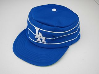 Vintage 1970s Los Angeles Dodgers Pillbox Style Nylon Mesh Snapback Hat Cap