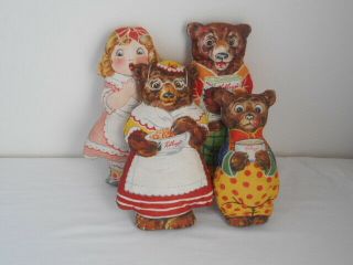 Vintage Kellogg’s Goldilocks & Three Bears Cloth Advertising