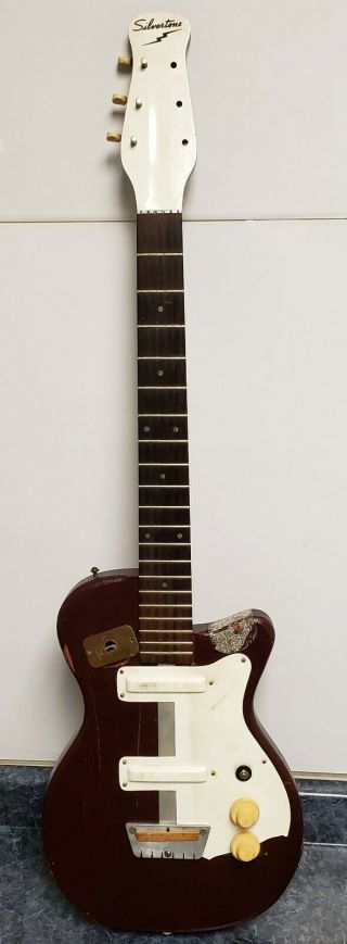 Vintage Silvertone Model 1377 Electric Guitar By Danelectro (for Repair)