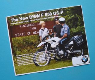 Bmw F 650gs Police Motorcycle Brochure