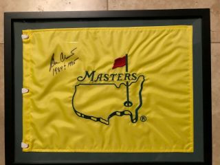 Masters Golf Champion Ben Crenshaw Signed Masters Flag Framed And Matted Exc
