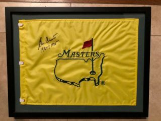 Masters Golf Champion Ben Crenshaw Signed Masters Flag Framed and Matted EXC 2