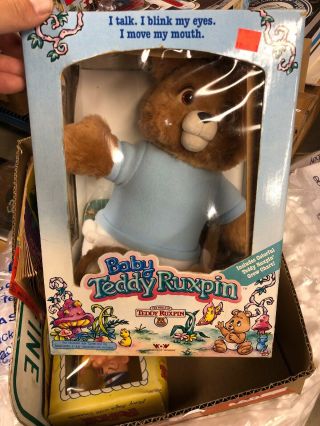 1987 Wow Vintage Baby Teddy Ruxpin W/box - Never Held Batteries