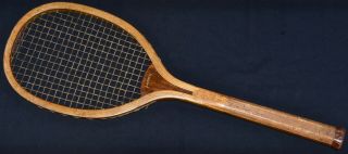 Vintage Wood 1905 Spalding FAVORITE Tennis Racket Soft Mellow Finish 3