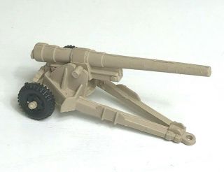 Vintage 1960’s Marx Battleground Playset Desert Fox Army Tan Howitzer Gun Euc