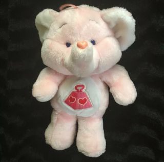 Care Bears Cousins Lotsa Heart Elephant 13” Pink Plush Vintage 1984 -