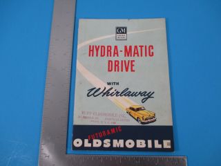 Vintage 1949 Oldsmobile Hydra - Matic Drive Whirlaway Futuramic Rupp Olds Ny S3087