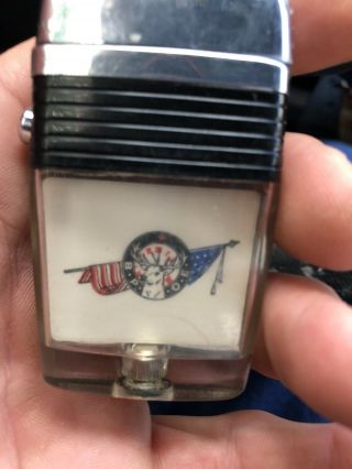 1960 Vintage Scripto Vu Lighter B.  P.  O.  E Elks Club Pocket Lighter