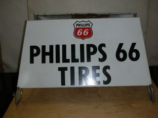 Phillips 66 Tires Display Stand Rack Tire Sign Vintage