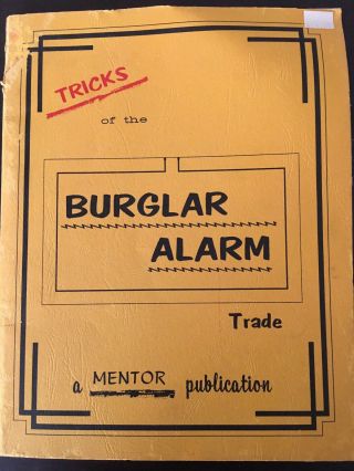 1984 Vintage “tricks Burglar Alarm Trade,  For Police Officers & Law Enforcement