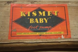 Vintage Collectable Kismet Ltd Baby Car Foot Pump Boxed England 2