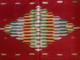Vintage Antique Rio Grande Saltillo Blanket Rug Native Woven Mexico Indian Style
