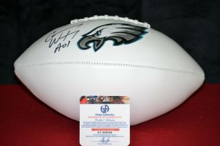Carson Wentz Signed Autographed Philadelphia Eagles Logo Football