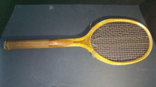 Antique 1908 Tennis Racket - Premier By Harry C.  Lee Co. ,  Ny
