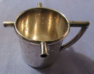Rare Vintage Stieff Sterling Silver Trick Or Puzzle Cup 87 Grams 2 3/8 Inches