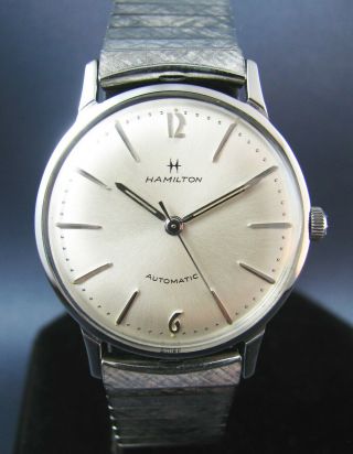 Vintage Hamilton Stainless Steel Automatic Mens Watch 17j 689 1960s