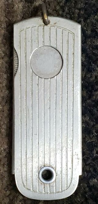 Vintage Antique Early 20th Century Streamlined Cigar Cutter W/ Chain Loop