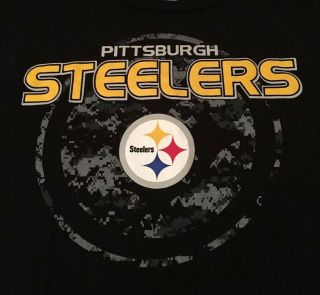 Nfl Pittsburgh Steelers Football Xxl Black Graphic T - Shirt Fast