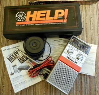 Cb Radio Ge Help Full Power 40 Ch.  2 - Way Emergency Vintage